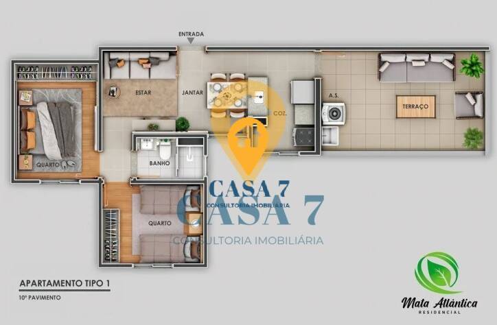 Apartamento à venda com 2 quartos, 80m² - Foto 3