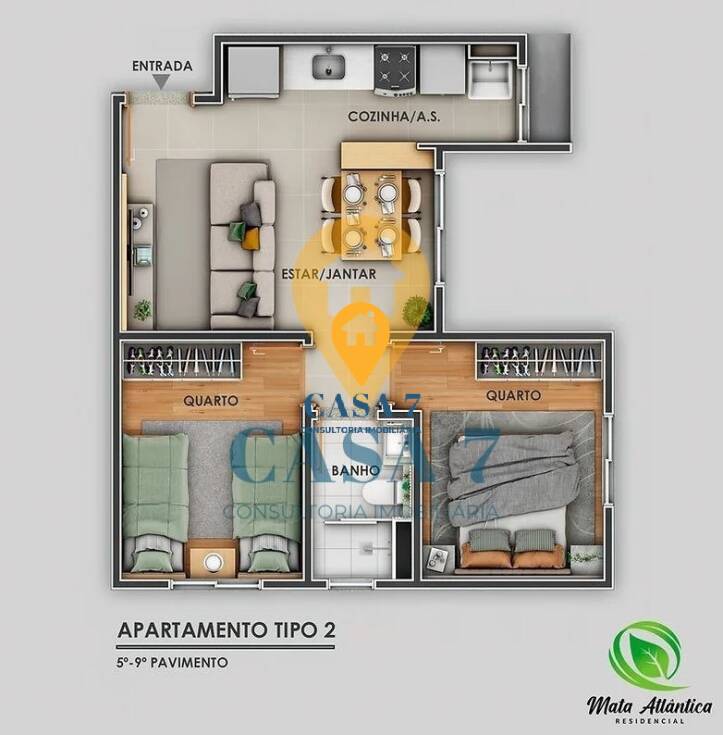 Apartamento à venda com 2 quartos, 80m² - Foto 6